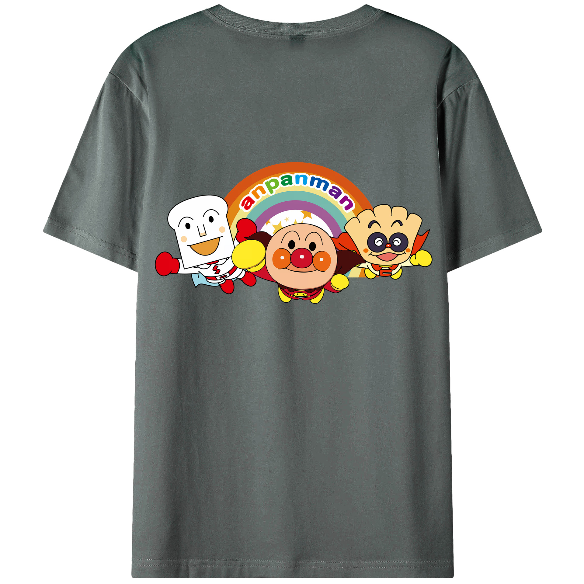 （画像用） アンパンマン Anpanman 綿100％ メンズ半袖Tシャツ（バックプリント） 通気性